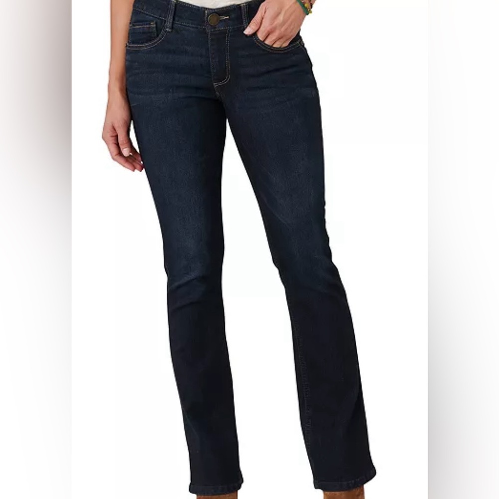 Democracy Women's Dark Wash Boot Cut Jeans - Navy Blue
